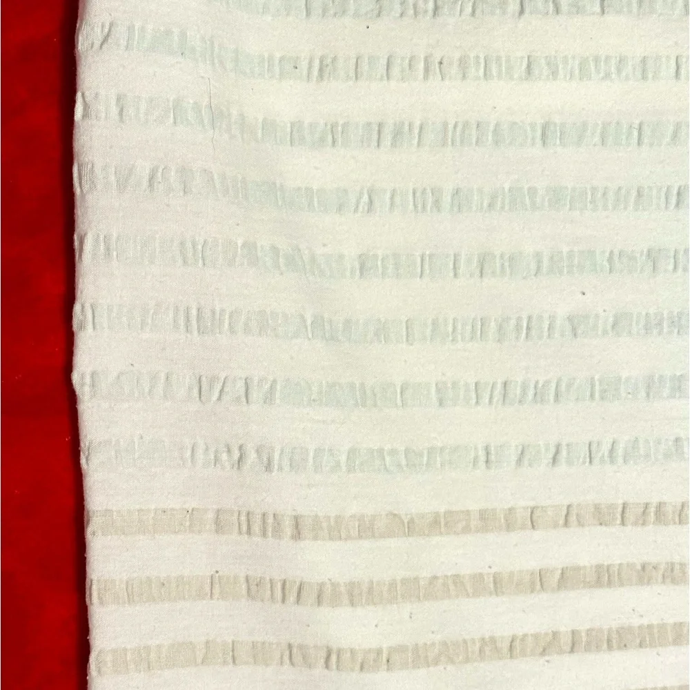 Nicole Miller White, Blue, and Grey Pillow Striped Shams 20” by 26” Standard
